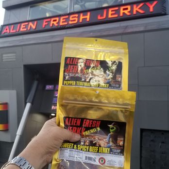 Alien Fresh Jerky - Two Alien Fresh Jerky for $20. Not a deal, but what the hell? - Meat Shops Near Me - Baker, California Alien Fresh Jerky - Two Alien Fresh Jerky for $20. Not a deal, but what the hell? - Meat Shops Near Me - Baker, California