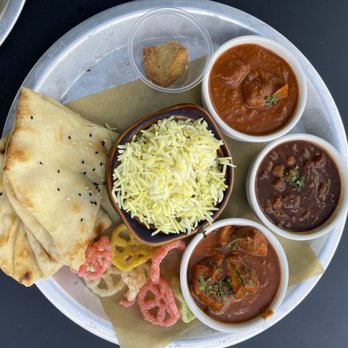 Curry Up Now - Death By Tikka Masala Thali - Indian Near Me - Alpharetta, Georgia