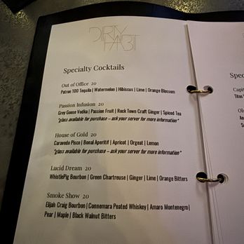 Dirty Habit DC - Menu - Cocktail Bars Near Me - Washington, DC, District of Columbia