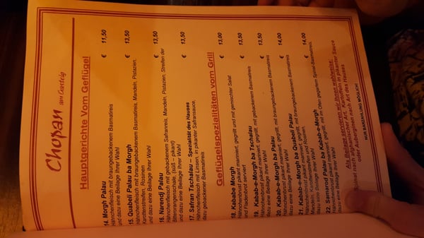 Menu photo 6 Chopan - am Gasteig Munich, BY