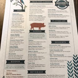 Grassroots & Vine - Menu