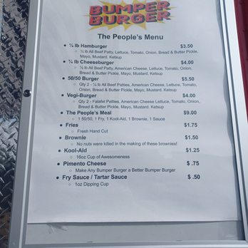 Bumper Burger - Yes, those are the actual prices - Burgers Near Me - Beaverton, Oregon