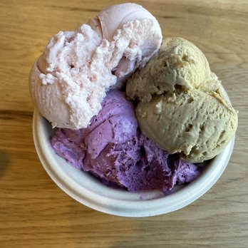 Taharka Brothers - Pint - Roasted Strawberry Ice Cream Pint of Honey Graham Ice Cream Pint of Jazzman Blues Ice Cream - Ice Cream & Frozen Yogurt Near Me - Baltimore, Maryland