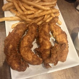 Chicken strips and French fries Chicken strips and French fries