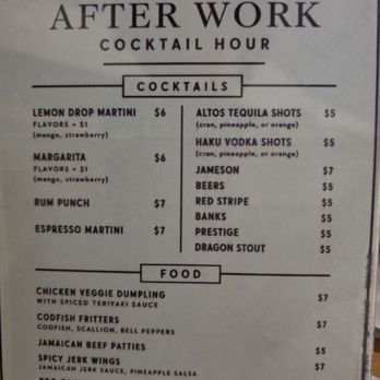 J'ouvert Caribbean Kitchen & Bar - Happy hour menu - Caribbean Near Me - Atlanta, Georgia