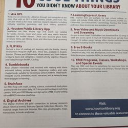 Stanaker Neighborhood Library - My check-in sheet with all of the listed amenities this library gives