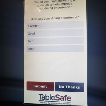 Uncle Julio's - The Electronic Tablet that is given to the customer to show the bill and accept payment - Mexican Near Me - Annapolis, Maryland Uncle Julio's - The Electronic Tablet that is given to the customer to show the bill and accept payment - Mexican Near Me - Annapolis, Maryland