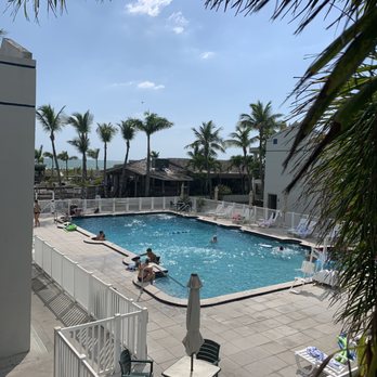 The Beachcomber - The view to the pool from my balcony - Hotels Near Me - St. Pete Beach, Florida