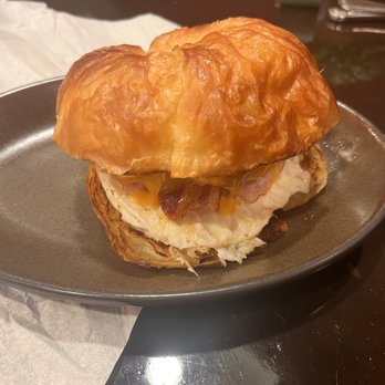 Lisa's Cafe on Chocolate - Croissant breakfast sandwich - Cafes Near Me - Hershey, Pennsylvania