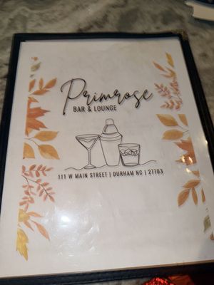 Menu photo 1 Primrose Bar & Lounge Durham, NC