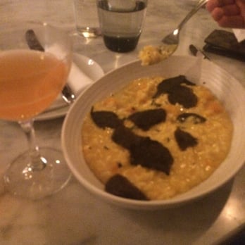 SRV Boston - Pumpkin Risotto w/truffle at the bar. - Italian Near Me - Boston, Massachusetts