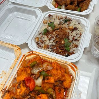 Green Lotus - Bottom to top: lemongrass tofu, salted fish fried rice, crispy oyster mushroom - Vietnamese Near Me - San Jose, California Green Lotus - Bottom to top: lemongrass tofu, salted fish fried rice, crispy oyster mushroom - Vietnamese Near Me - San Jose, California