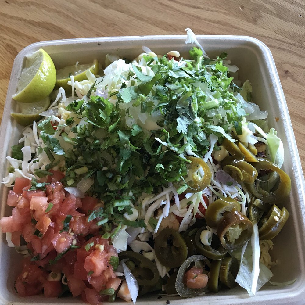 Chido Burrito - My chicken salad (chicken is buried under all the veggies) - Mexican Near Me - Northfield, New Jersey Chido Burrito - My chicken salad (chicken is buried under all the veggies) - Mexican Near Me - Northfield, New Jersey