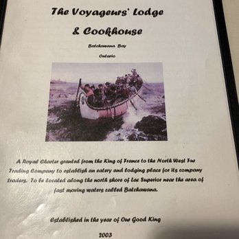 Voyageurs Lodge and Cookhouse - Menu - Canadian (New) Near Me - Batchwana, Ontario