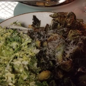 VASO - Brotes de Bruselas a la Caesar (Brussels sprouts two ways) and Calamari Frito (fried calamari) - Cocktail Bars Near Me - Dublin, Ohio VASO - Brotes de Bruselas a la Caesar (Brussels sprouts two ways) and Calamari Frito (fried calamari) - Cocktail Bars Near Me - Dublin, Ohio