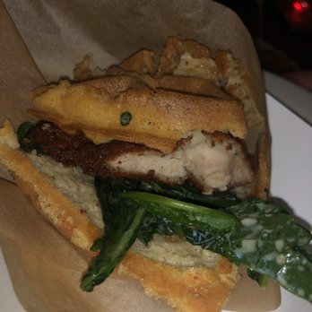 Fred 62 - "Fried chicken waffle slider"... received a disappointing chicken patty instead - Diners Near Me - Los Angeles, California Fred 62 - "Fried chicken waffle slider"... received a disappointing chicken patty instead - Diners Near Me - Los Angeles, California