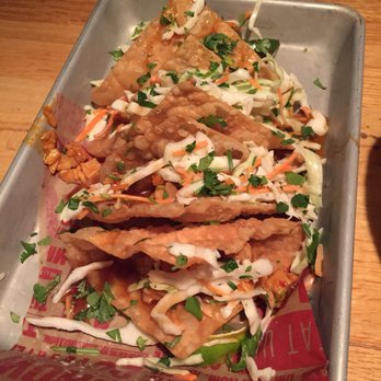 Applebee's Grill + Bar - Chicken wonton tacos from the appetizer section. We love these and frequently visit just to order them. - Sports Bars Near Me - Kalamazoo, Michigan