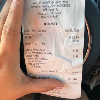 Wendy's - Burgers Near Me - Houston, Texas