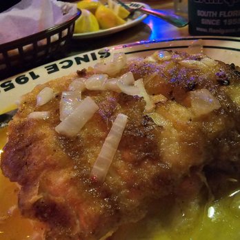 Flanigan's - Weston - Dolphin Francaise- lightly battered and those fresh onion slivers.... perfection!!! - American Near Me - Weston, Florida