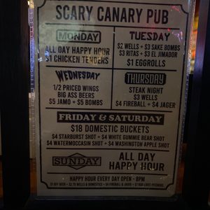 Scary Canary Pub on Yelp