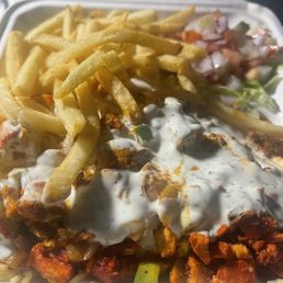 a meal in a styrofoam container a meal in a styrofoam container