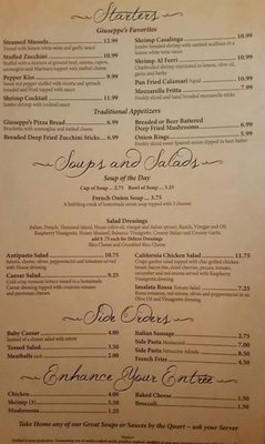 Menu photo 4 Giuseppe's Restaurant Chesterfield, MI