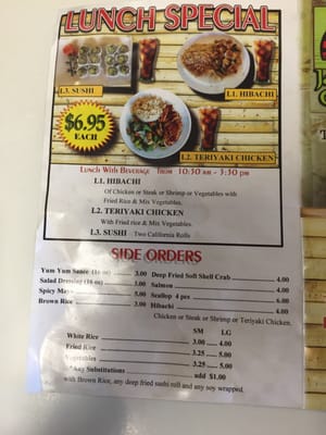 Menu photo 6 Hibachi Japanese Express Wesley Chapel, FL