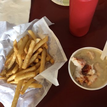 Gilbert's Chowder House - Seafood chowder with a side of French Fries - Seafood Near Me - Portland, Maine