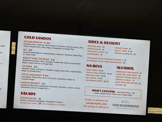 Menu photo 8 Sandy O's Portland, OR