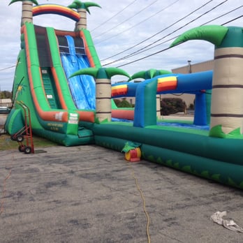 Absolute Fun Party Rentals - Inflatable Tropical Waterslide 27 ft high and 64 ft long....great for adults and kids - Party Equipment Rentals Near Me - Warwick, Rhode Island