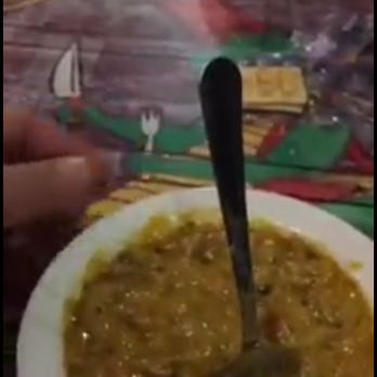 Zydeco's - My soup(more like a porridge) with spoon standing tall. - Cajun/Creole Near Me - Belle Chasse, Louisiana Zydeco's - My soup(more like a porridge) with spoon standing tall. - Cajun/Creole Near Me - Belle Chasse, Louisiana