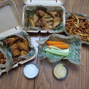 Wingstop - 24pc Family Pack (Classic wings flavored with Hawaiian & lemon pepper & Louisiana rub, Cajun fries, and veggie sticks) - Chicken Wings Near Me - Centreville, Virginia