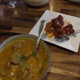 The mango chicken is delicious