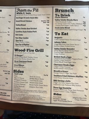Menu photo 3 Valley Smoke Restaurant Ponte Vedra Beach, FL