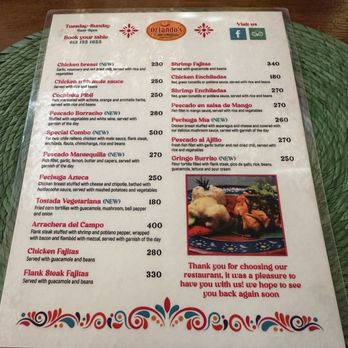 Orlando's - Menu - Mexican Near Me - Loreto, BCS Orlando's - Menu - Mexican Near Me - Loreto, BCS