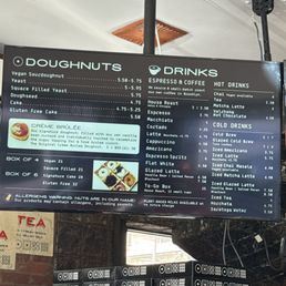 Drink menu
