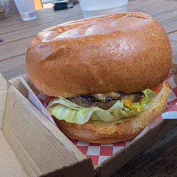 Small Cheval- Riverside - Single cheeseburger with lettuce,tomato, onions and truffle cheese sauce - Burgers Near Me - Chicago, Illinois