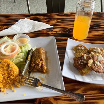 Cafe Rosa - I had a pastel, arroz con gandules, tostones and homemade parcha. - Puerto Rican Near Me - Chicago, Illinois