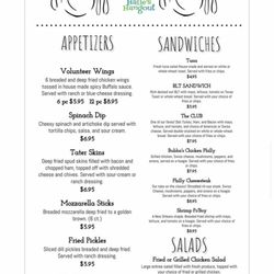 Halle's Hangout - Menu