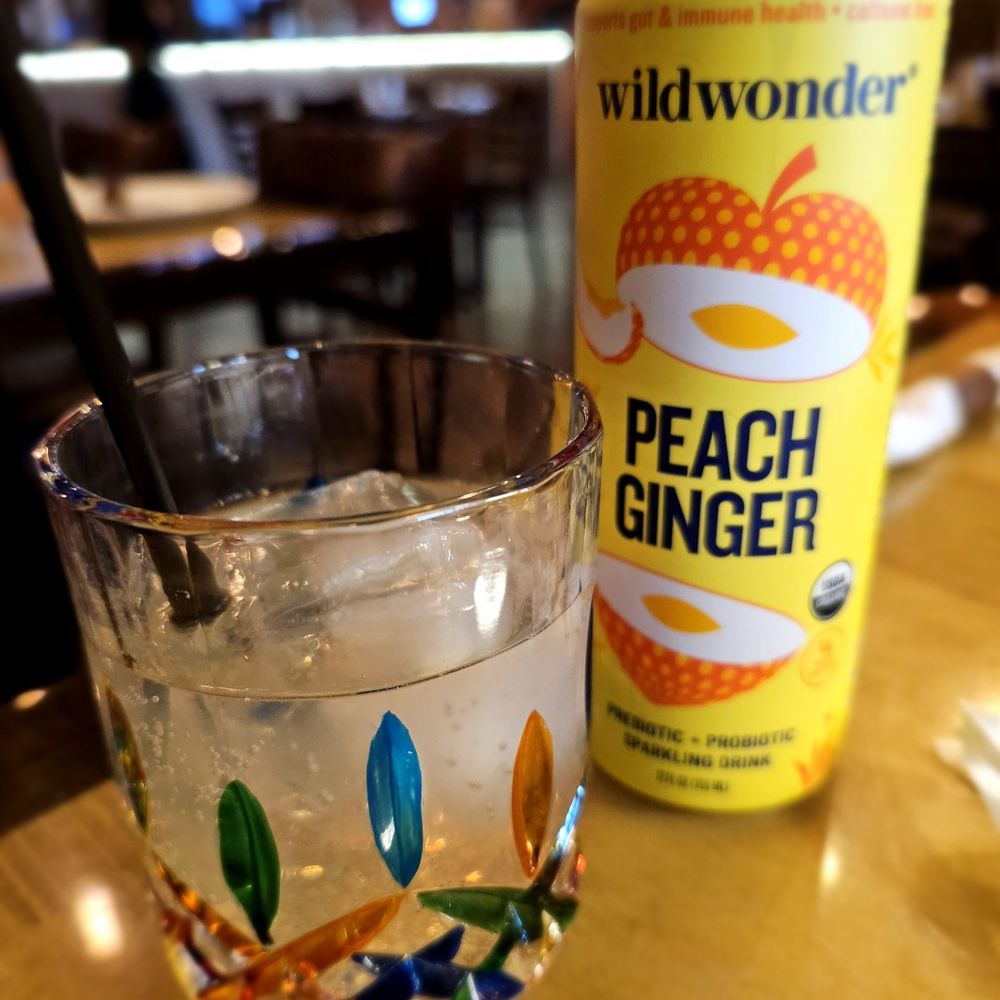 Koy Grill - Peach ginger sparking drink - Mediterranean Near Me - Englishtown, New Jersey Koy Grill - Peach ginger sparking drink - Mediterranean Near Me - Englishtown, New Jersey