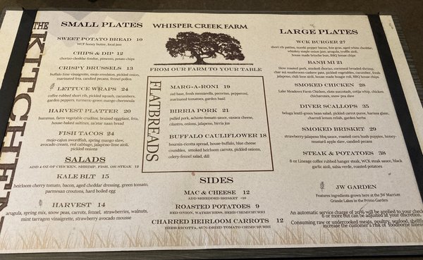 Menu photo 4 Whisper Creek Farm: The Kitchen Orlando, FL Menu photo 4 Whisper Creek Farm: The Kitchen Orlando, FL