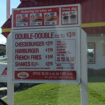 In-N-Out Burger - Menu as of april 2014 - Fast Food Near Me - Tujunga, California In-N-Out Burger - Menu as of april 2014 - Fast Food Near Me - Tujunga, California