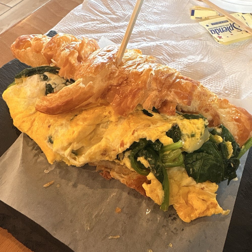 Roggenart European Bakery, Bistro & Cafe - Eggs cheese and spinach crescent. - Bakeries Near Me - Hampstead, Maryland Roggenart European Bakery, Bistro & Cafe - Eggs cheese and spinach crescent. - Bakeries Near Me - Hampstead, Maryland