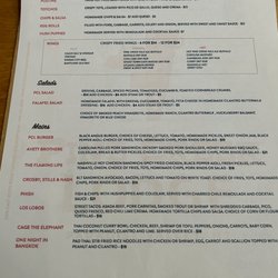 Pine Creek Cafe - Menu