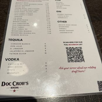 Doc Crow's Social - Drink menu - Bars Near Me - O'Fallon, Missouri Doc Crow's Social - Drink menu - Bars Near Me - O'Fallon, Missouri