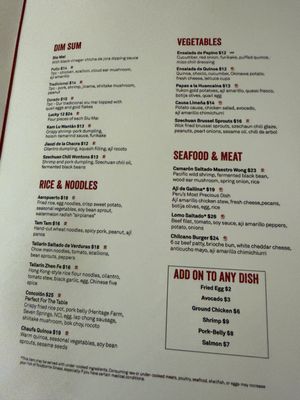 Menu photo 4 China Chilcano Washington, DC, DC