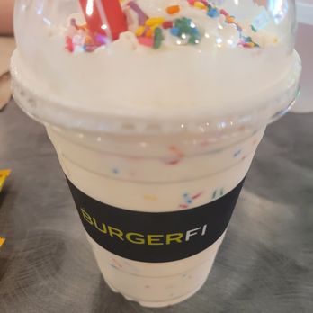 BurgerFi - Incredibly delicious birthday cake shake! - Hot Dogs Near Me - Gaithersburg, Maryland