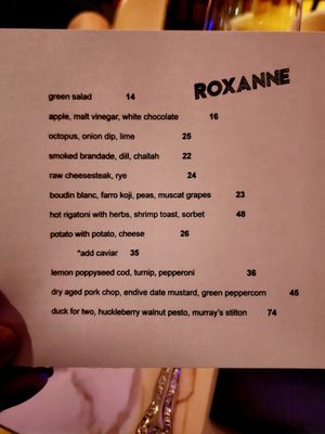 Menu photo 8 Roxanne Philadelphia, PA