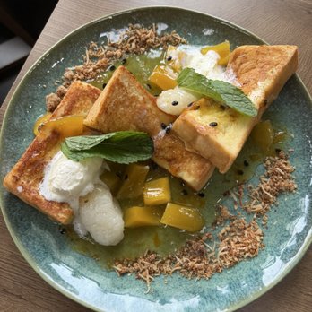 Tur - Passion fruit and mango sticky rice French toast - Breakfast & Brunch Near Me - San Francisco, California Tur - Passion fruit and mango sticky rice French toast - Breakfast & Brunch Near Me - San Francisco, California