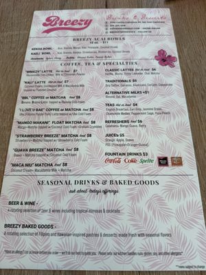 Menu photo 2 Breezy San Juan Capistrano, CA